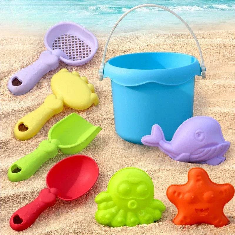 Beach Fun Set™ – Sommer-Sand-Spaß - Strandspielzeug-Set 8 Stäbchen | Pädagogisches Holzspielzeug von Mein Kleines Baby