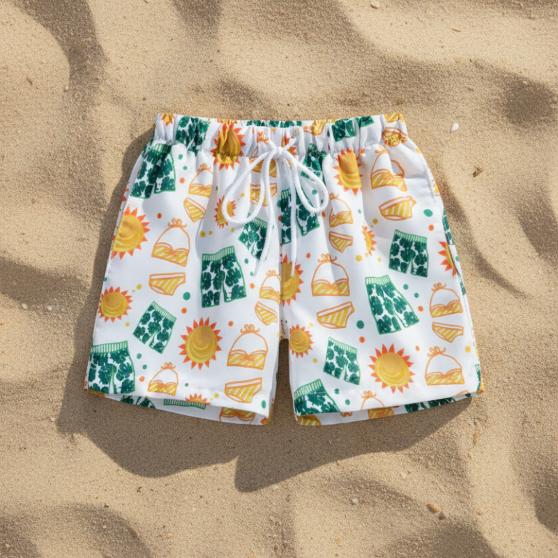Beach Shorts – Leicht & verspielt – Tropische Kinder-Badehose Sommerspaß / 120 (5–6 Jahre) | Pädagogisches Holzspielzeug von Mein Kleines Baby