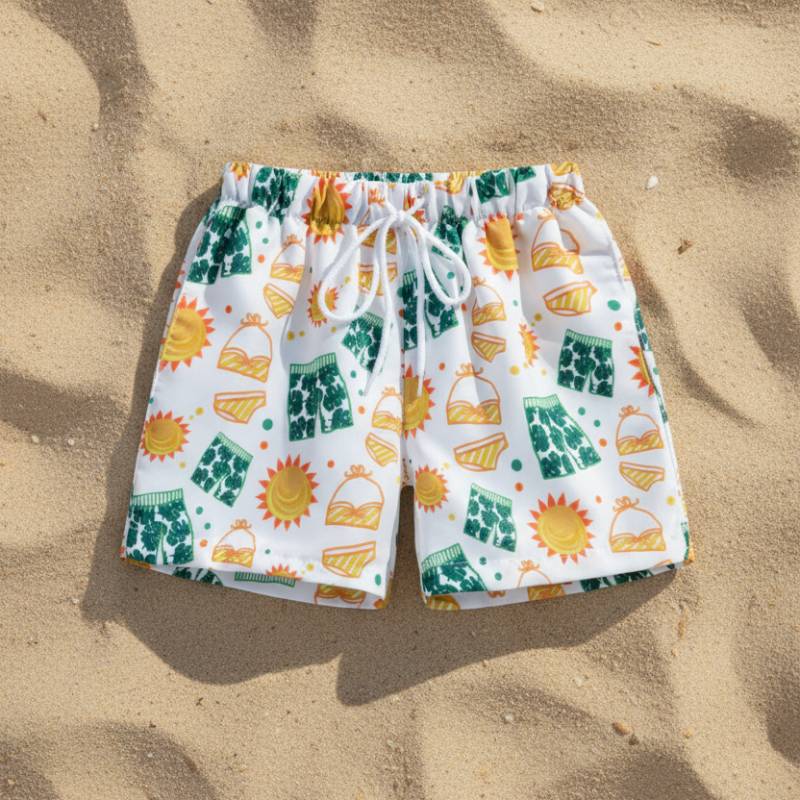 Beach Shorts – Leicht & verspielt – Tropische Kinder-Badehose Sommerspaß / 120 (5–6 Jahre) | Pädagogisches Holzspielzeug von Mein Kleines Baby