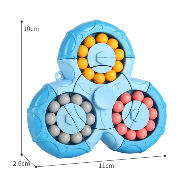 Bead Maze Cube™ - Stresslösender Spaß - Fidget Toys Blau | Pädagogisches Holzspielzeug von Mein Kleines Baby