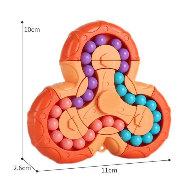 Bead Maze Cube™ - Stresslösender Spaß - Fidget Toys Orange | Pädagogisches Holzspielzeug von Mein Kleines Baby