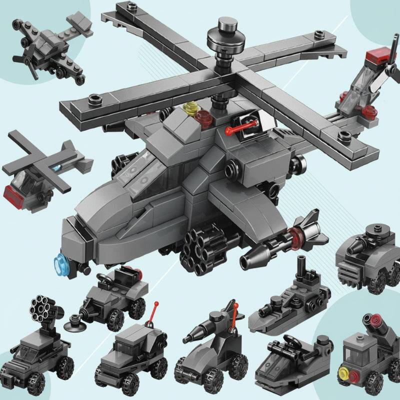 BlockCraft– Lernreich&unterhaltsam– Konstruktionsset Hubschrauber | Pädagogisches Holzspielzeug von Mein Kleines Baby