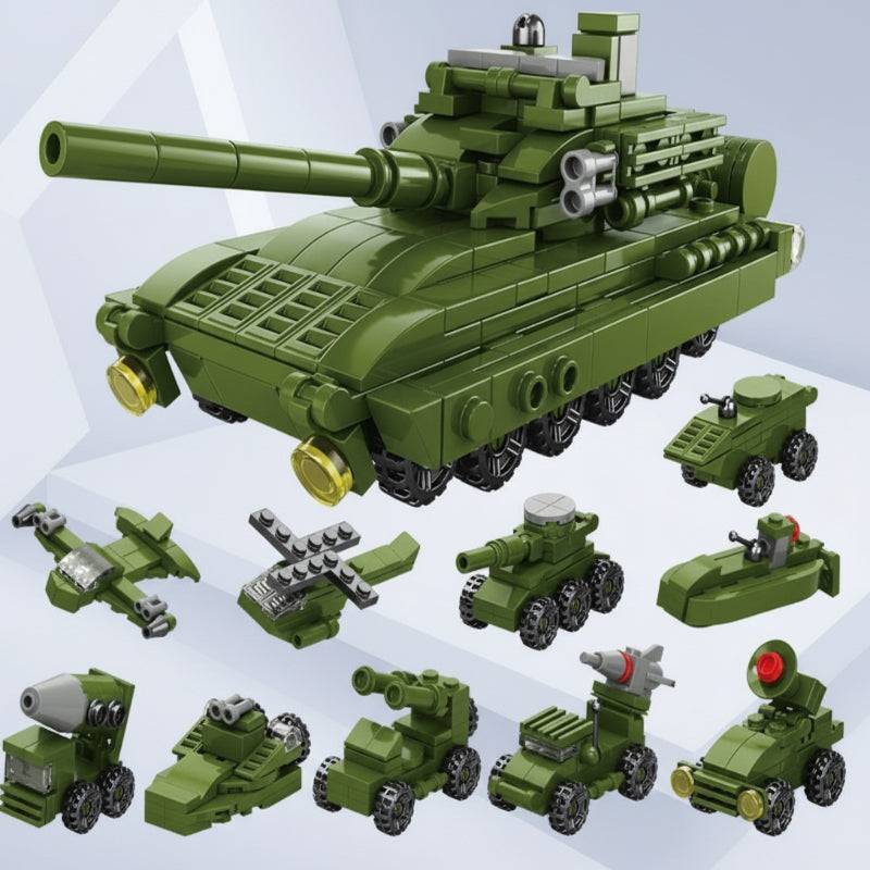 BlockCraft– Lernreich&unterhaltsam– Konstruktionsset Panzer | Pädagogisches Holzspielzeug von Mein Kleines Baby