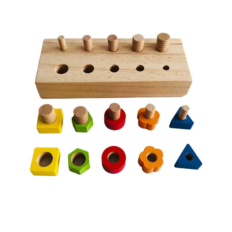 Bolt Board™ – Passende Puzzles - Feinmotorisches Spielzeug | Pädagogisches Holzspielzeug von Mein Kleines Baby