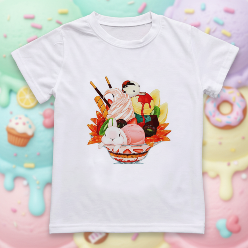 Boys & Girls Summer Tee – Bequem & Verspielt – Kinder-T-Shirt mit lustigem Aufdruck Ein Desserttraum / 150 (9–10 Jahre) | Pädagogisches Holzspielzeug von Mein Kleines Baby