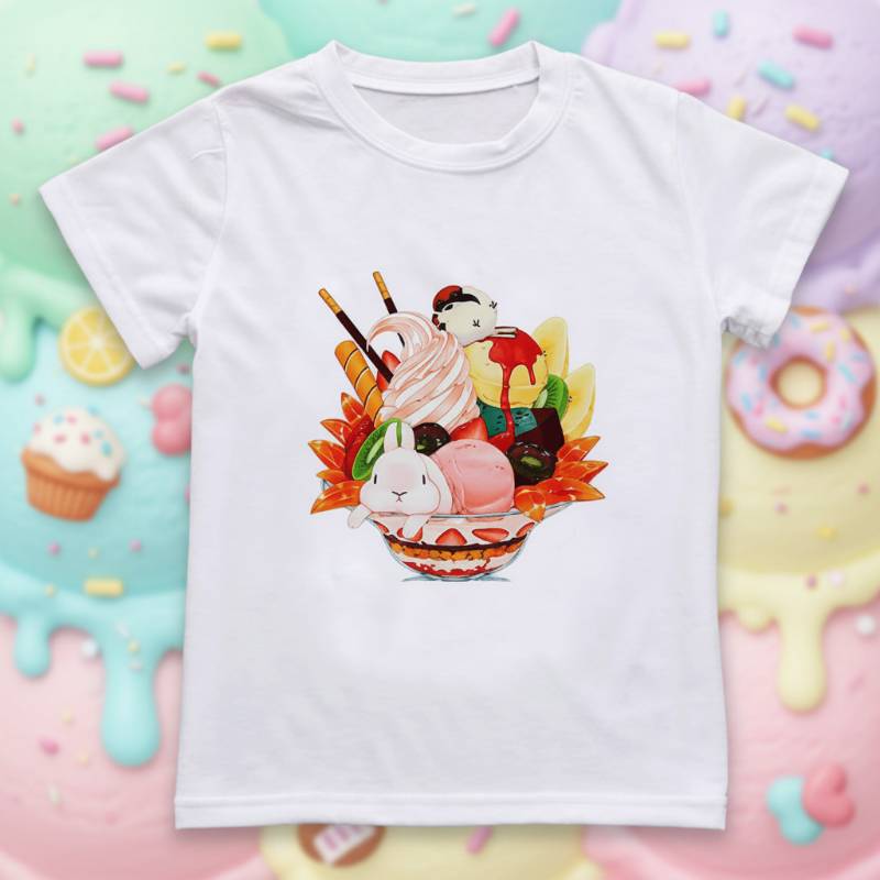 Boys & Girls Summer Tee – Bequem & Verspielt – Kinder-T-Shirt mit lustigem Aufdruck Ein Desserttraum / 150 (9–10 Jahre) | Pädagogisches Holzspielzeug von Mein Kleines Baby