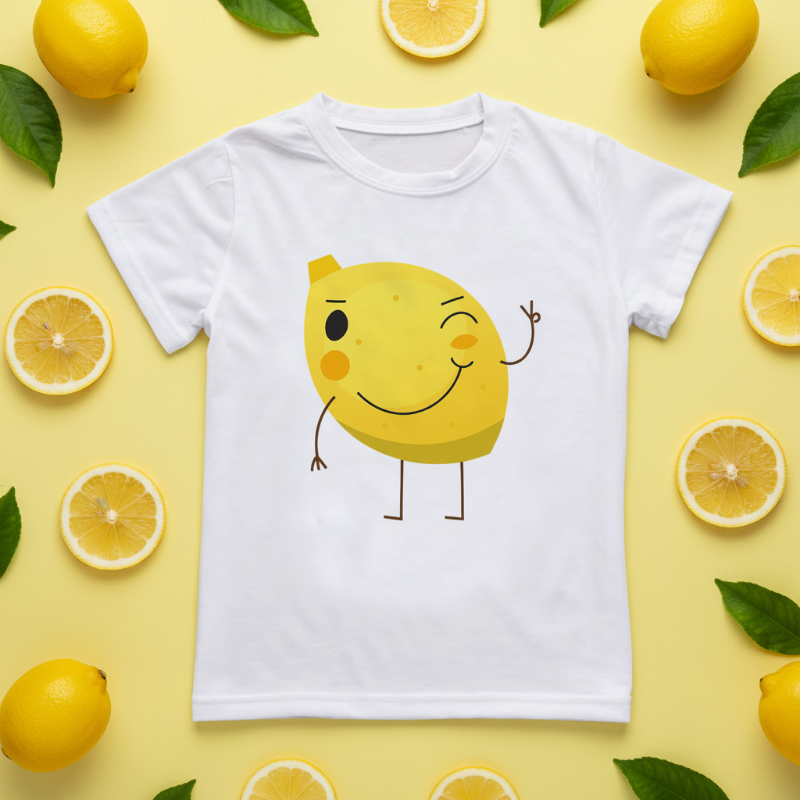 Boys & Girls Summer Tee – Bequem & Verspielt – Kinder-T-Shirt mit lustigem Aufdruck Glücklicher Citroën / 130 (7–8 Jahre) | Pädagogisches Holzspielzeug von Mein Kleines Baby