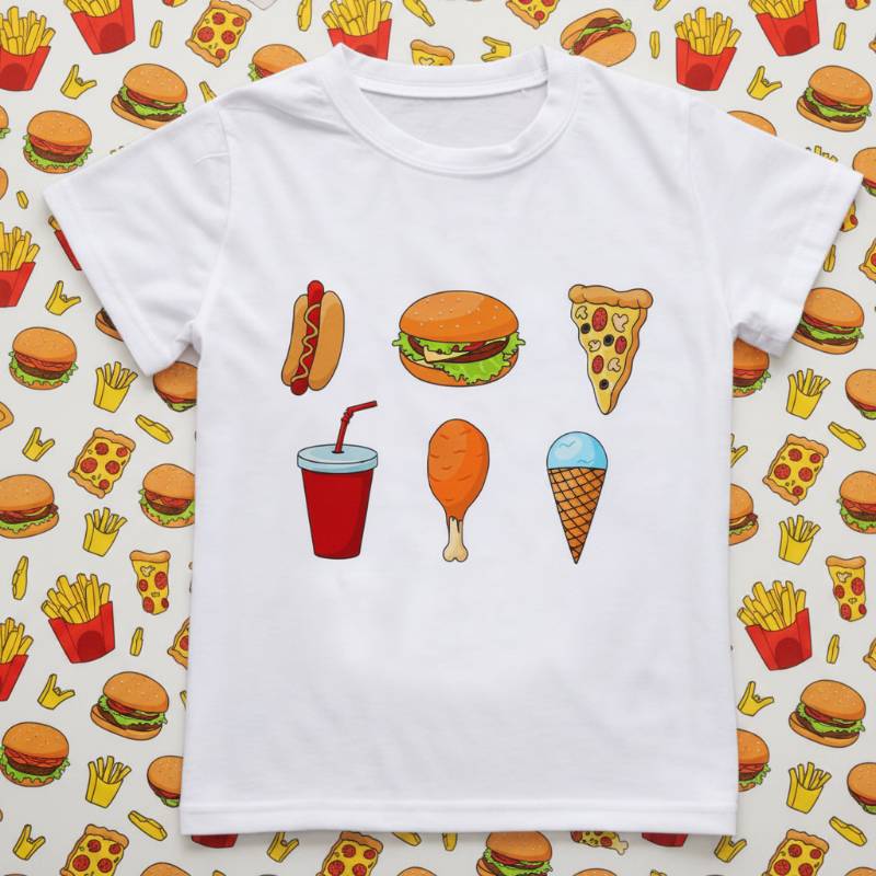 Boys & Girls Summer Tee – Bequem & Verspielt – Kinder-T-Shirt mit lustigem Aufdruck Zeit für einen Snack / 130 (7–8 Jahre) | Pädagogisches Holzspielzeug von Mein Kleines Baby