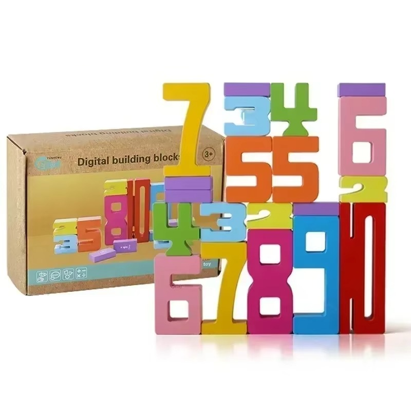 Brain Blocks – Stak og lær – Læringsblokke spil 20 brikker + 15 spillekort | Pädagogisches Holzspielzeug von Mein Kleines Baby