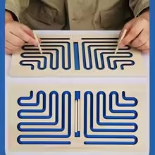 BrainBoost Puzzle Toy Pen™ - Das Gehirn des Zuges - Puzzle Spielzeug Stift Blau | Pädagogisches Holzspielzeug von Mein Kleines Baby