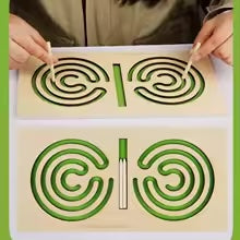 BrainBoost Puzzle Toy Pen™ - Das Gehirn des Zuges - Puzzle Spielzeug Stift Grün | Pädagogisches Holzspielzeug von Mein Kleines Baby