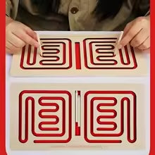 BrainBoost Puzzle Toy Pen™ - Das Gehirn des Zuges - Puzzle Spielzeug Stift Rot | Pädagogisches Holzspielzeug von Mein Kleines Baby