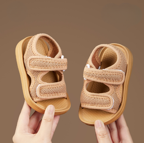 Breeze Bliss™ - Weiche Sohlen und schnell trocknend - Kindersandalen Braun / 17 (18-24 Monate) | Pädagogisches Holzspielzeug von Mein Kleines Baby