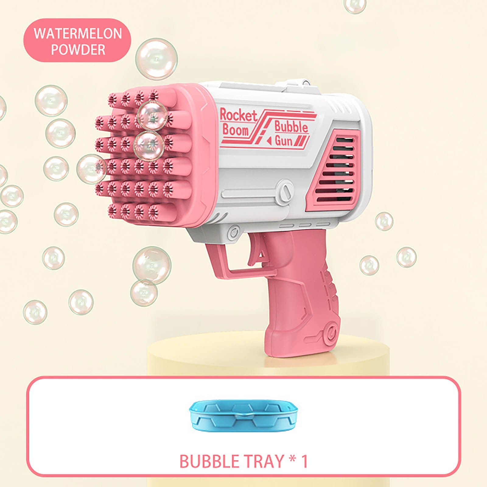 Bubble Bazooka™ | Spaß mit Seifenblasen - Seifenblasenpistole Rosa | Pädagogisches Holzspielzeug von Mein Kleines Baby