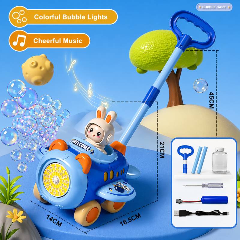 Bubble Blower – Legende & sjovt – Boblevogn Blå kanin | Pädagogisches Holzspielzeug Bubble Blower – Legende & sjovt – Boblevogn Blå kanin | Pädagogisches Holzspielzeug von Mein Kleines Baby