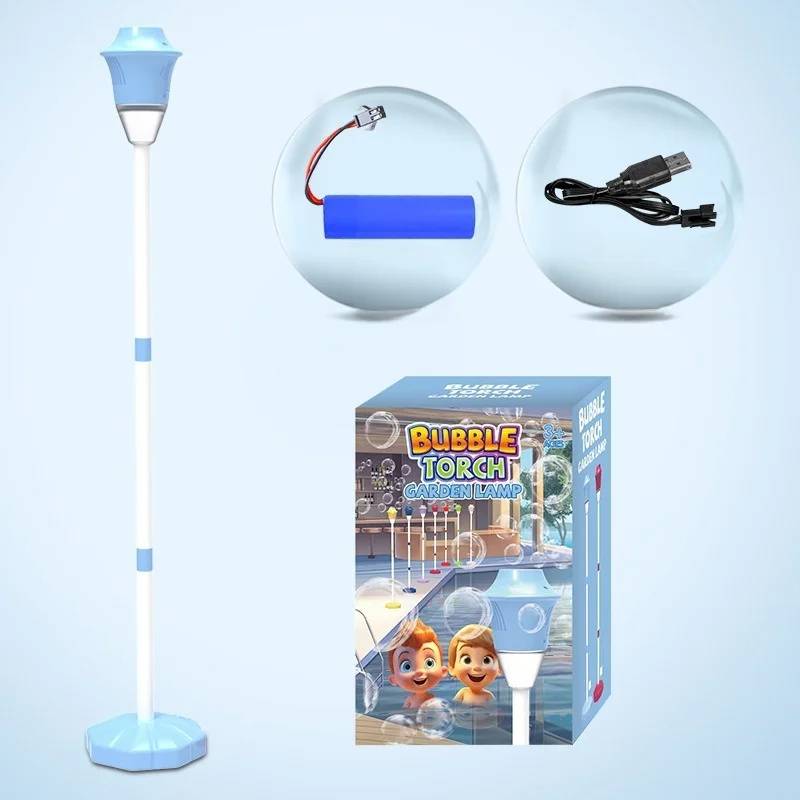Bubble Breeze™ – Magisch&musikalisch - Seifenblasenlampe Blau | Pädagogisches Holzspielzeug von Mein Kleines Baby
