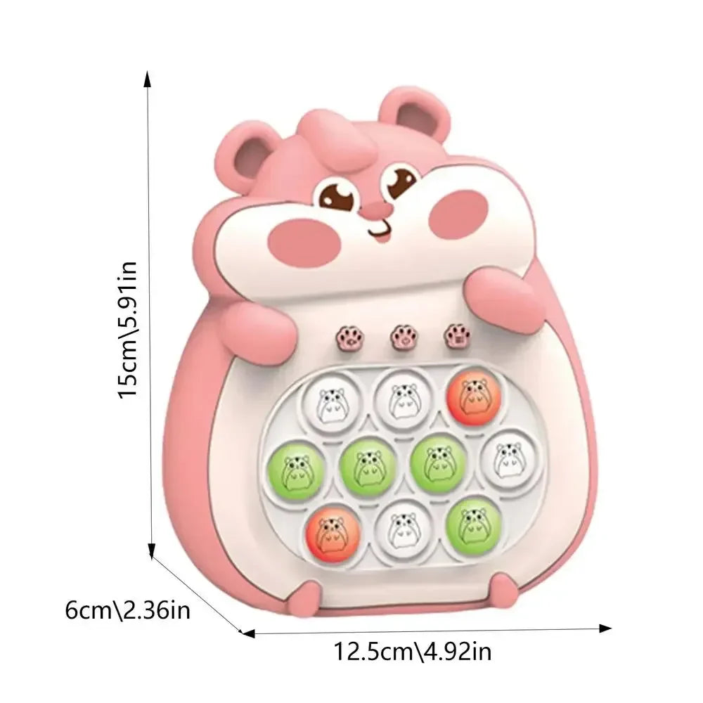 Bubble Pop™ - Bereit für Action? - Geschwindigkeitsspiel Rosa Hamster | Pädagogisches Holzspielzeug von Mein Kleines Baby