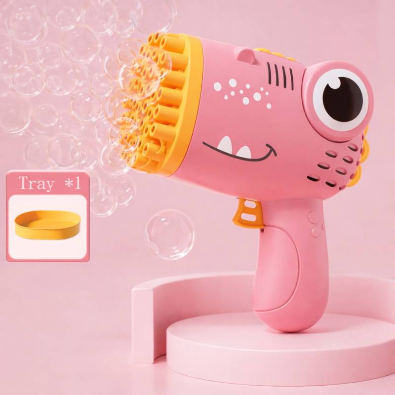BubbleBoom – Cool & musikalsk – Dino Boblemaskine Lyserøde minikugler | Pädagogisches Holzspielzeug BubbleBoom – Cool & musikalsk – Dino Boblemaskine Lyserøde minikugler | Pädagogisches Holzspielzeug von Mein Kleines Baby
