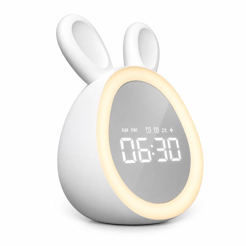 BunnyGlow – Niedlich & praktisch – Digitaler Kinderwecker mit Nachtlicht Weiß | Pädagogisches Holzspielzeug BunnyGlow – Niedlich & praktisch – Digitaler Kinderwecker mit Nachtlicht Weiß | Pädagogisches Holzspielzeug von Mein Kleines Baby