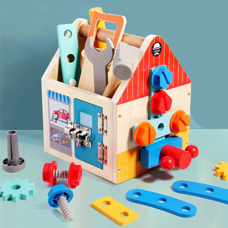 Busy Box™ - Entdecken&Lernen - Aktivitätsbox aus Holz | Pädagogisches Holzspielzeug von Mein Kleines Baby