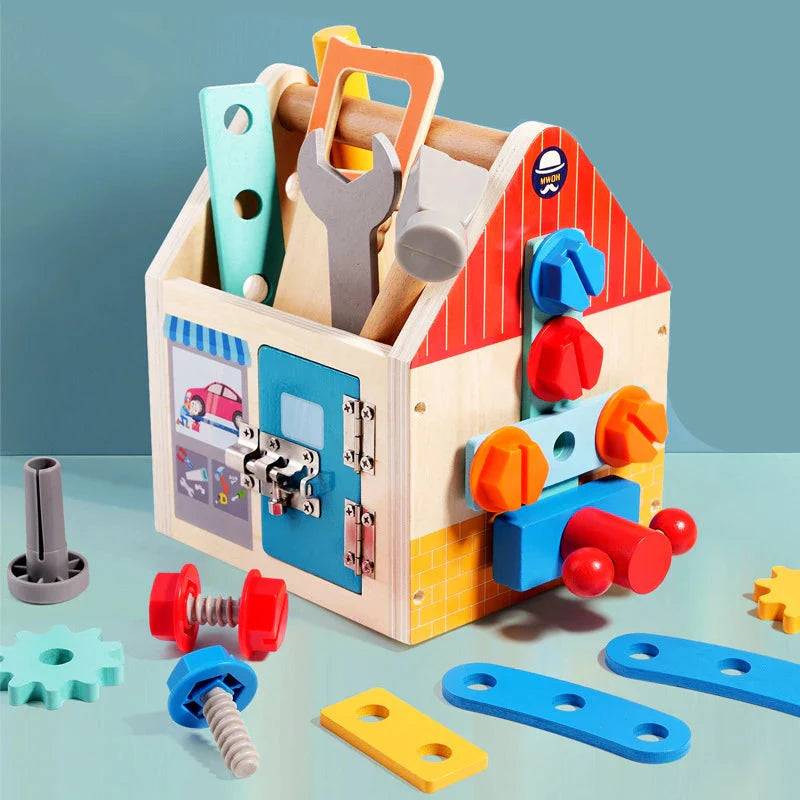 Busy Box™ - Entdecken&Lernen - Aktivitätsbox aus Holz | Pädagogisches Holzspielzeug von Mein Kleines Baby