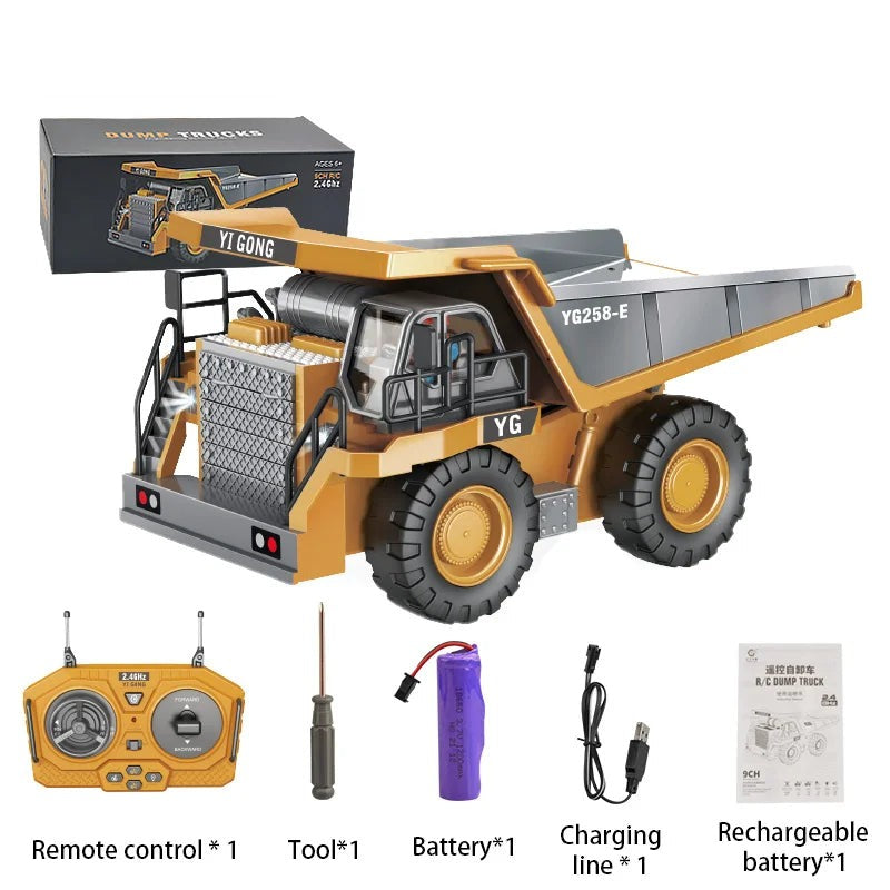 Byggevogn™ - RC Mighty Mini Byggekøretøjer Dumpertruck | Pädagogisches Holzspielzeug von Mein Kleines Baby