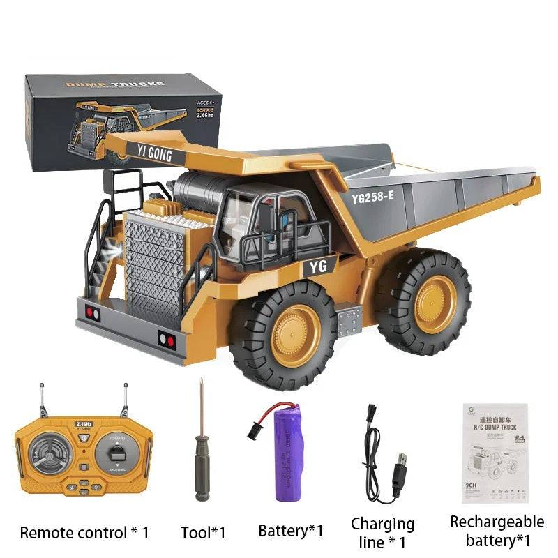 Byggevogn™ - RC Mighty Mini Byggekøretøjer Dumpertruck | Pädagogisches Holzspielzeug von Mein Kleines Baby