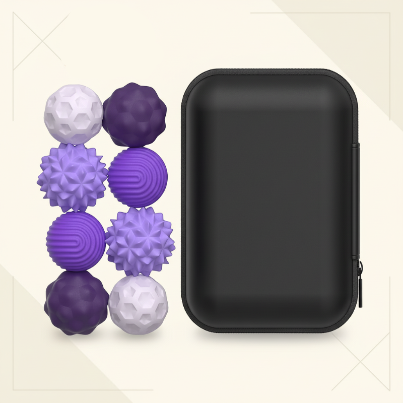 CalmSphere – Blødt & fokuseret – Magnetisk stresslegetøj Lilla / M (Ø 2.85cm) / 8 | Pädagogisches Holzspielzeug von Mein Kleines Baby