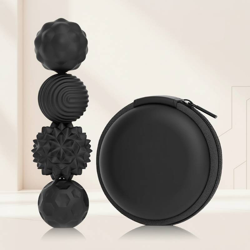 CalmSphere– Sanft&konzentriert– Magnetisches Stressspielzeug Schwarz / M (Ø 2.85cm) / 4 | Pädagogisches Holzspielzeug von Mein Kleines Baby