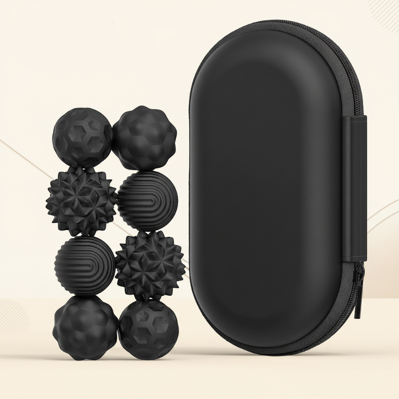 CalmSphere– Sanft&konzentriert– Magnetisches Stressspielzeug Schwarz / S (Ø 2.2cm) / 8 | Pädagogisches Holzspielzeug von Mein Kleines Baby