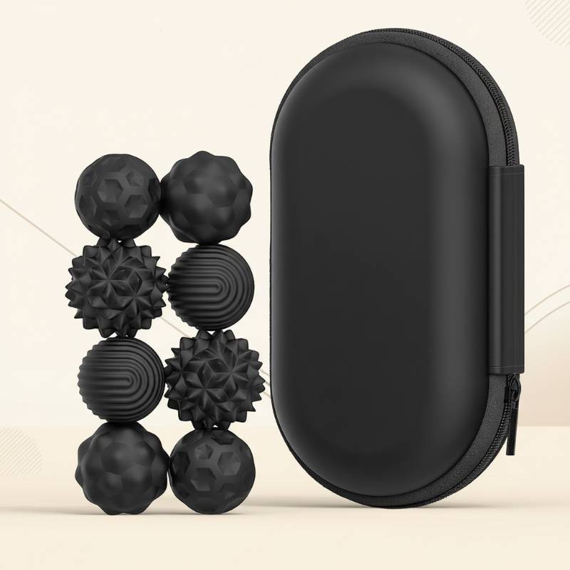 CalmSphere– Sanft&konzentriert– Magnetisches Stressspielzeug Schwarz / S (Ø 2.2cm) / 8 | Pädagogisches Holzspielzeug von Mein Kleines Baby