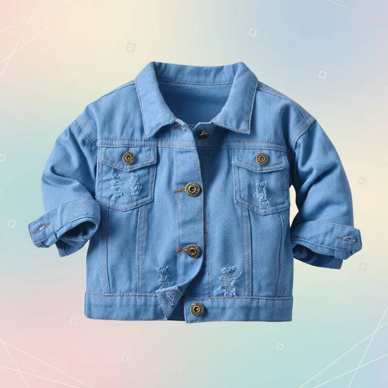 Candy Color Jeansjacke– Leichte Jeansjacke für Kinder Blau / 90 (18–24 Monate) | Pädagogisches Holzspielzeug von Mein Kleines Baby