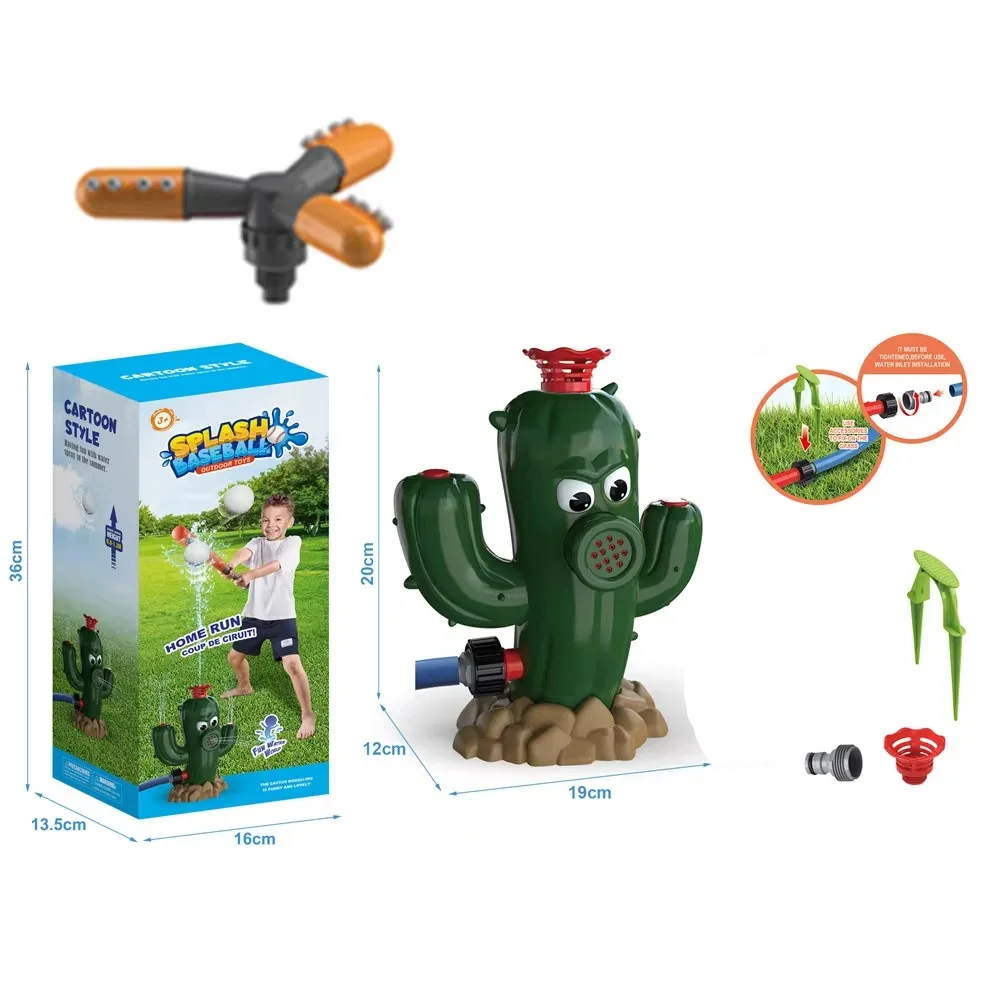 Cartoon Hydrant™ - Vandfest i haven - legende springvand Baseball-kaktus | Pädagogisches Holzspielzeug von Mein Kleines Baby
