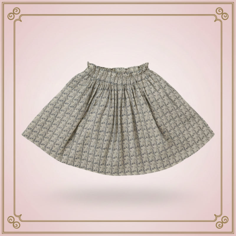 Cherry Shirt & Skirt – Sødt & luftigt – børnetøjssæt Blå kirsebærskørt / 120 (5–6 år) | Pädagogisches Holzspielzeug von Mein Kleines Baby