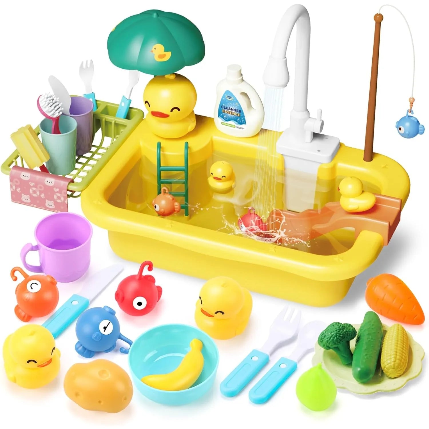 Children Kitchen– Wasserspaß&Lernen– 2-in-1-Spülbecken Ente | Pädagogisches Holzspielzeug Children Kitchen– Wasserspaß&Lernen– 2-in-1-Spülbecken Ente | Pädagogisches Holzspielzeug von Mein Kleines Baby
