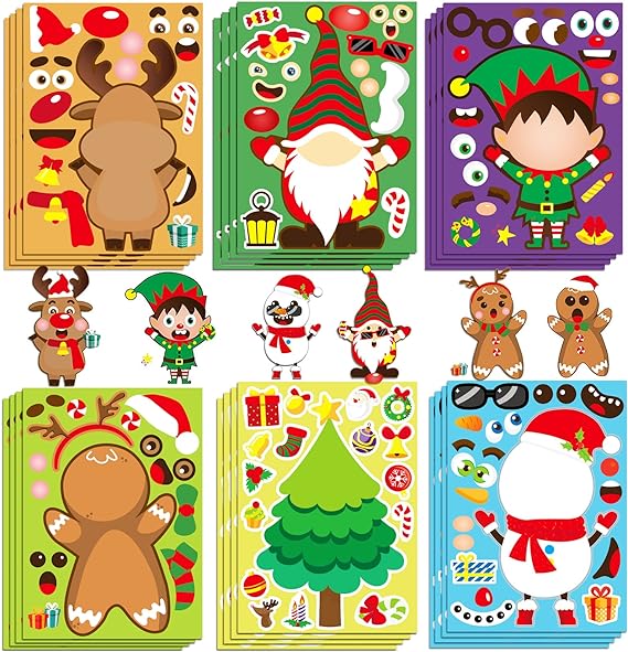 Christmas Sticker Set™ - Verspielte Winterwunder - Stickerbogen Weihnachten | Pädagogisches Holzspielzeug von Mein Kleines Baby