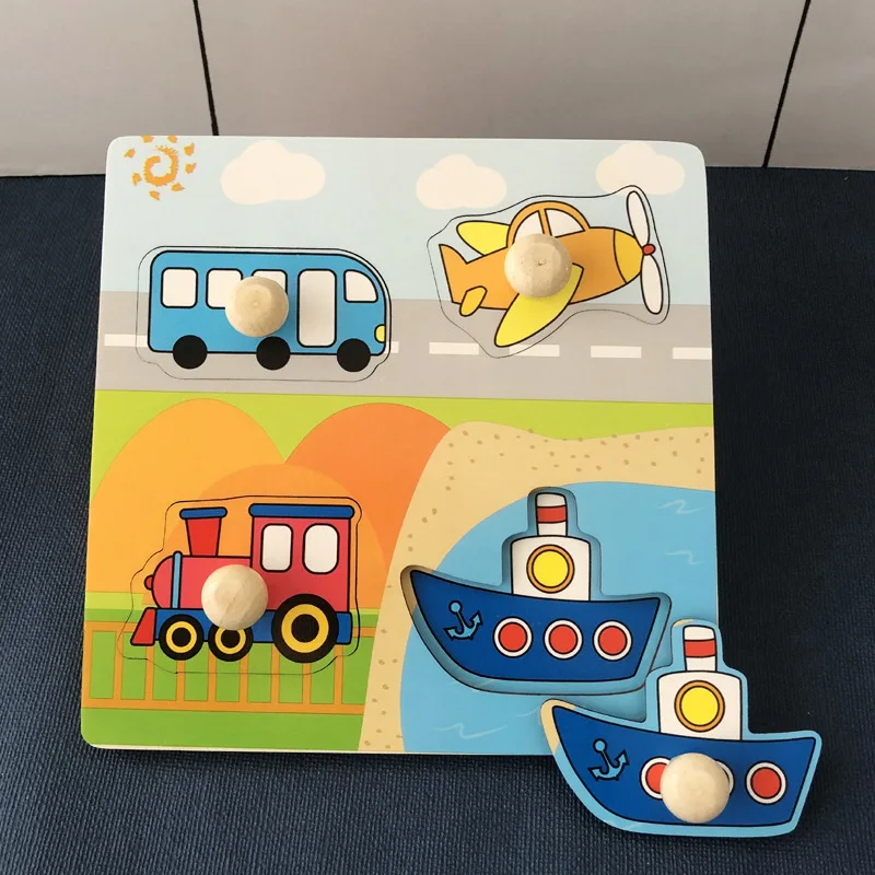 Clever Puzzle™ - Intelligentes Spielen - Holzpuzzle Fahrzeuge | Pädagogisches Holzspielzeug von Mein Kleines Baby