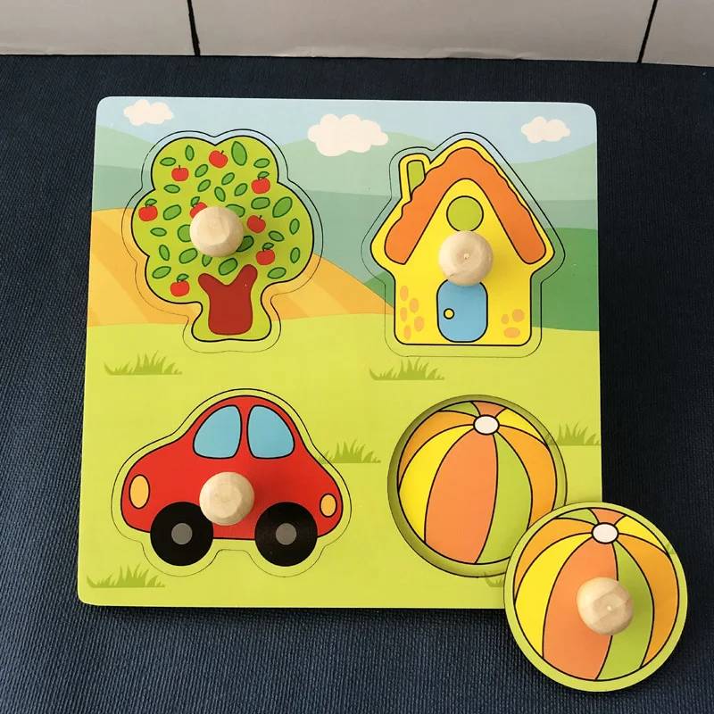 Clever Puzzle™ - Intelligentes Spielen - Holzpuzzle Hütte | Pädagogisches Holzspielzeug von Mein Kleines Baby
