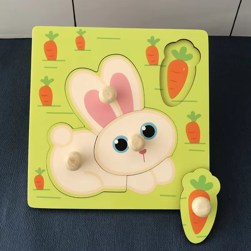 Clever Puzzle™ - Intelligentes Spielen - Holzpuzzle Kaninchen | Pädagogisches Holzspielzeug von Mein Kleines Baby