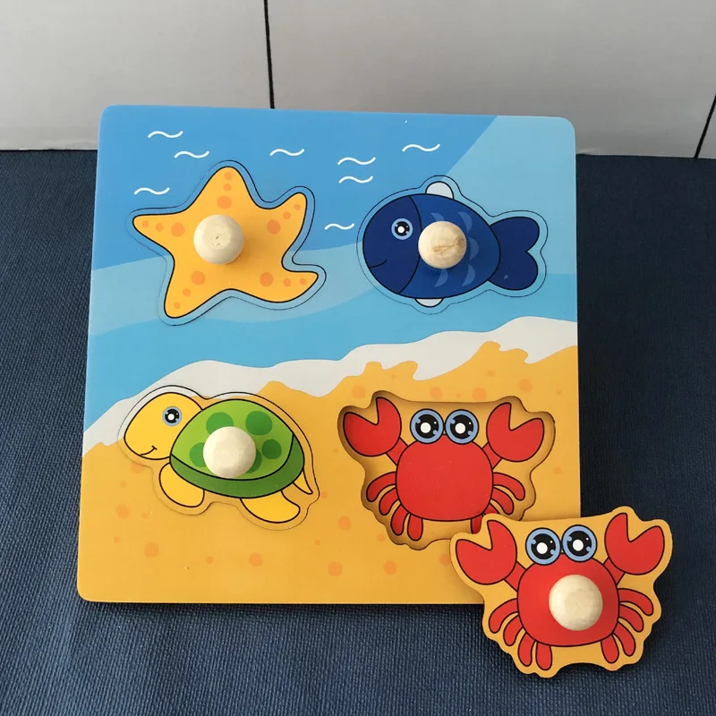 Clever Puzzle™ - Intelligentes Spielen - Holzpuzzle Wasserwelt | Pädagogisches Holzspielzeug von Mein Kleines Baby