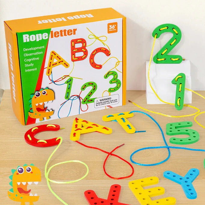 Cognitive Thread Toy™ – Intelligente Linien – Spiel zur Entwicklung von Kleinkindern | Pädagogisches Holzspielzeug von Mein Kleines Baby