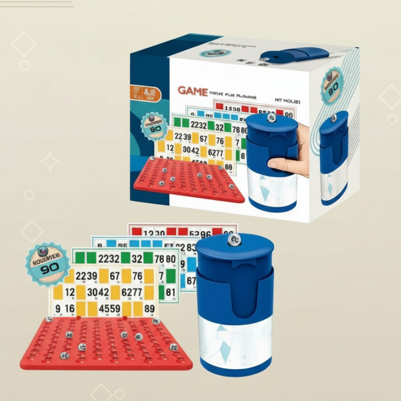 Color Match Bingo Game– Schnell&interaktiv– Reaktionsspiel Schnelle Spielsteine – Bingo (90 Zahlen) | Pädagogisches Holzspielzeug von Mein Kleines Baby