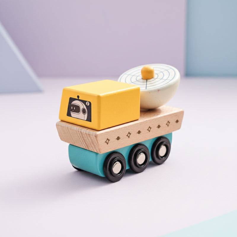 Color Spring– Spielen&Entwickeln– Sensorisches Babyspielzeug aus Holz Raumschiff | Pädagogisches Holzspielzeug von Mein Kleines Baby