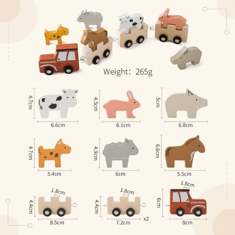 Color Spring– Spielen&Entwickeln– Sensorisches Babyspielzeug aus Holz Tierzug | Pädagogisches Holzspielzeug von Mein Kleines Baby