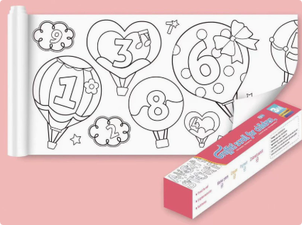 ColoringPaper™ - Entfesseln Sie die Kreativität Ihrer Kleinen! - XXL-Malpapier Zahlen&Buchstaben | Pädagogisches Holzspielzeug von Mein Kleines Baby