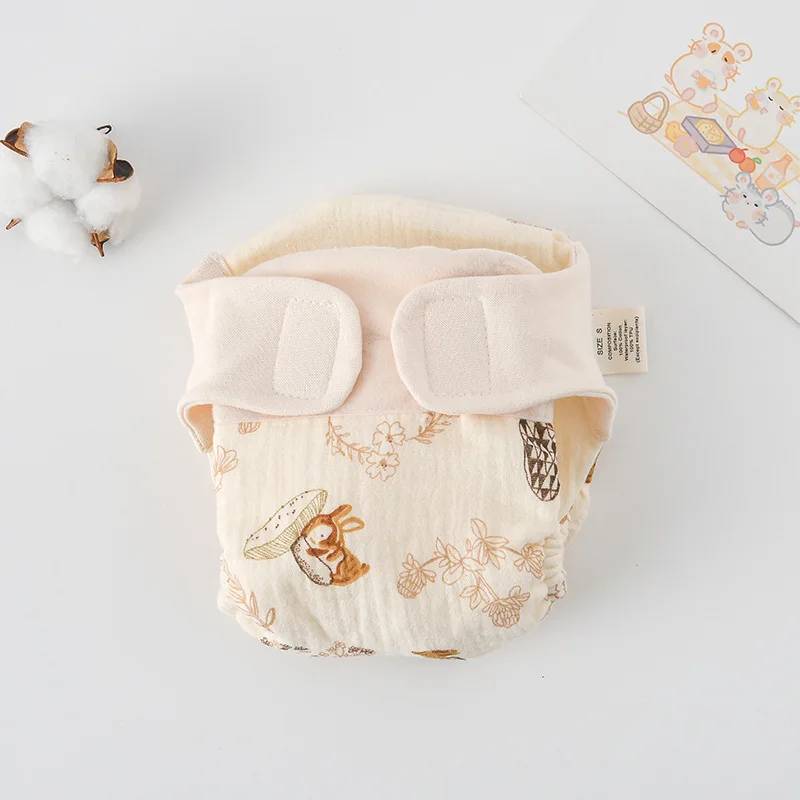 ComfyCotton – Vandtæt og sikker – Øvelsesbukser i økologisk bomuld Champignon Kanin / S (0-5kg) - 0-3 måneder | Pädagogisches Holzspielzeug von Mein Kleines Baby