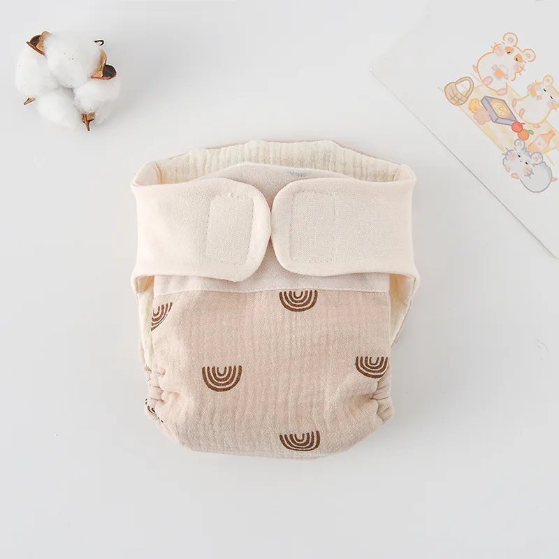 ComfyCotton– Wasserdicht&sicher– Übungshosen aus Bio-Baumwolle Brauner Regenbogen / M (5.5-10kg) - 3-9 Monate | Pädagogisches Holzspielzeug von Mein Kleines Baby