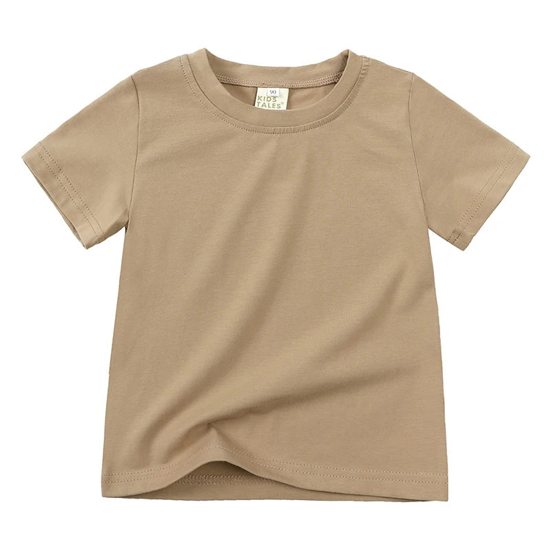ComfyWear– Praktisch&lässig – Kurzarm-T-Shirt Kaki / Sand / 90 (12–24 Monate) | Pädagogisches Holzspielzeug von Mein Kleines Baby