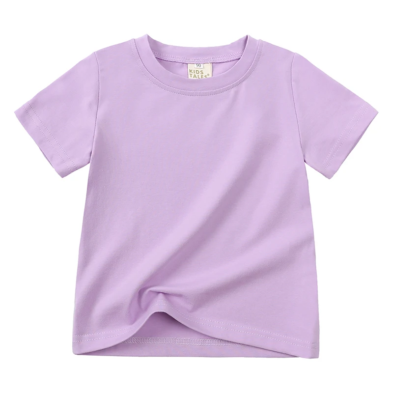 ComfyWear– Praktisch&lässig – Kurzarm-T-Shirt Lavendel / Hellviolett / 120 (4–5 Jahre) | Pädagogisches Holzspielzeug von Mein Kleines Baby