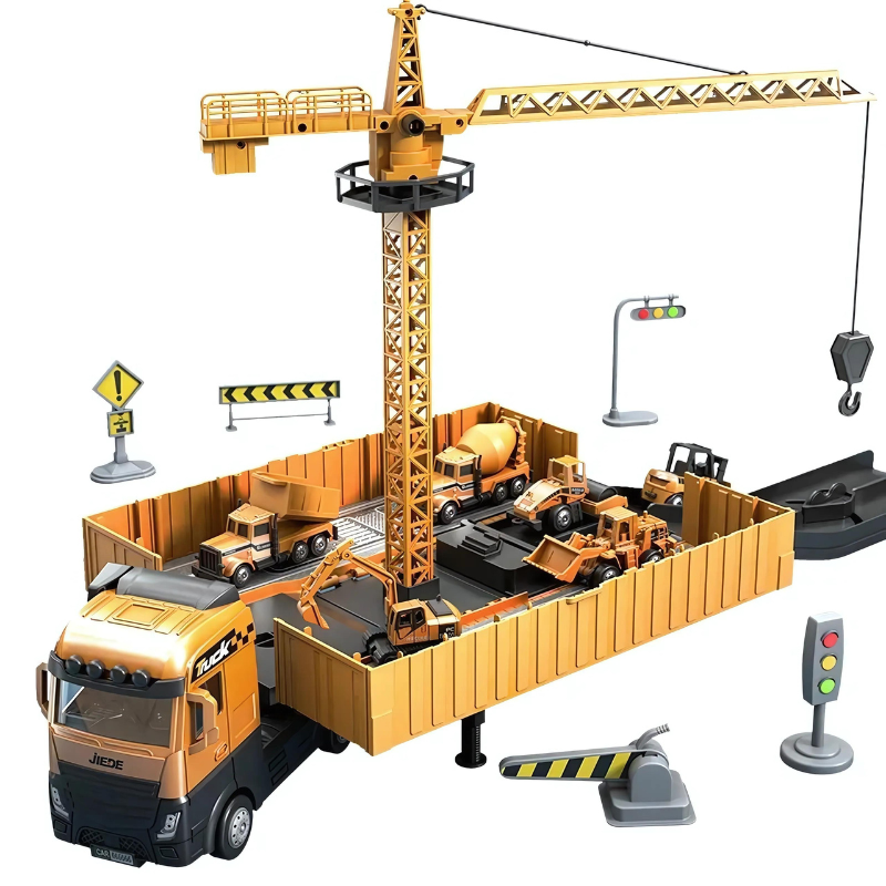 ConstructoKids – Lære & bygge – 2-i-1 byggetrucksæt | Pädagogisches Holzspielzeug von Mein Kleines Baby